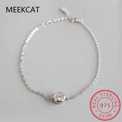 0.3 Carat Moissanite Bracelet 4mm D Color Single Moissanite Diamond S925 Sterling Silver Fine Jewelry For Women Trendy