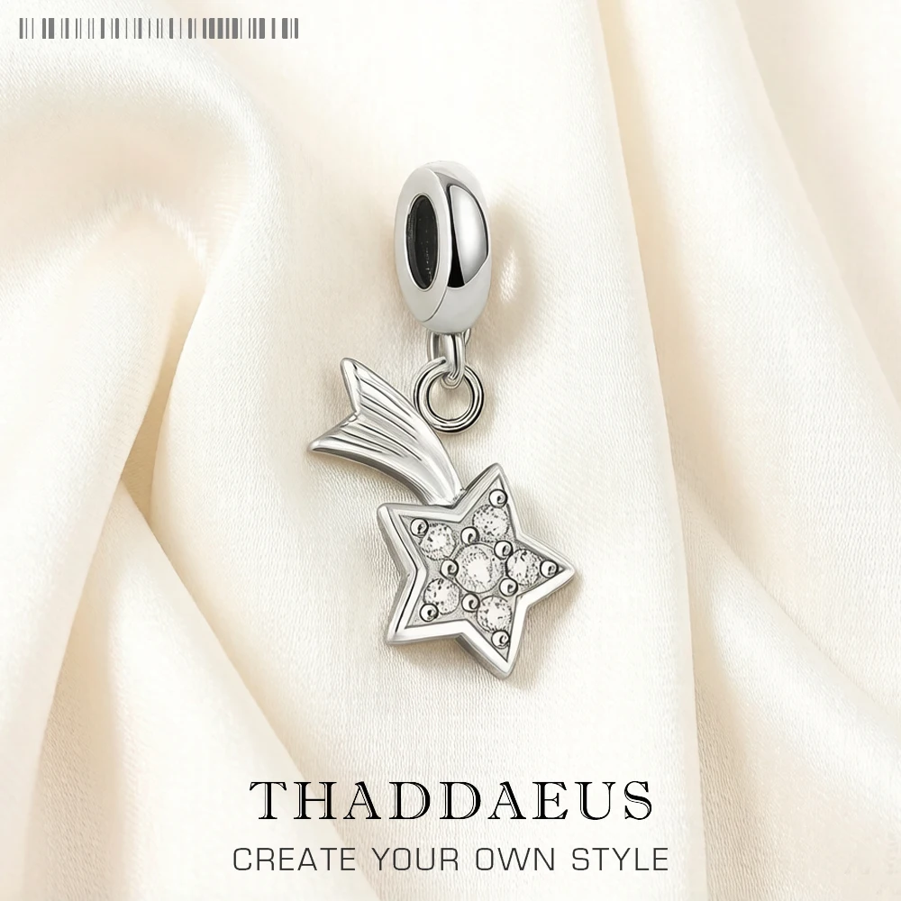 

Shooting Star Pendant 925 Sterling Silver Dangle Charm Brand New Women Trendy Gift Fine Jewelry