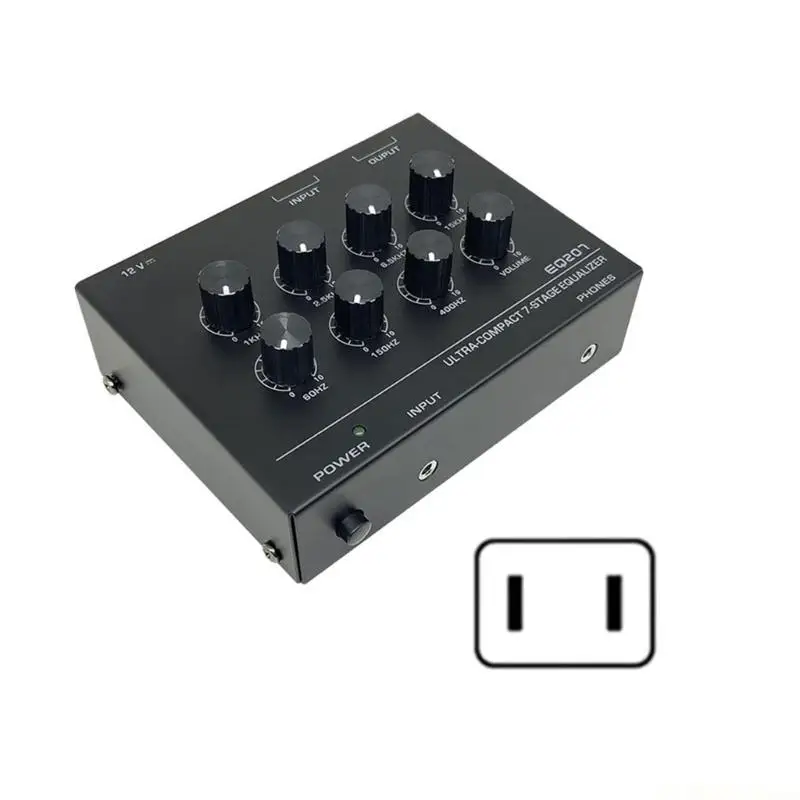 E56B Advanced Sound Equalization Phone Preamp 7Band Equalizers Digital Sound Enhancer