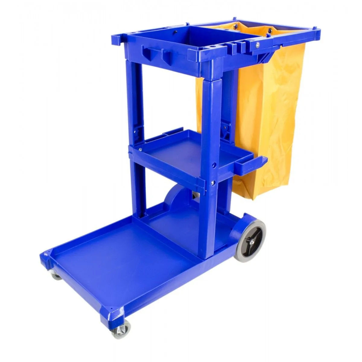 Hotel Multi-purpose Heavy Duty Housekeeping Cart 4 Wheels 300 Lb Capacity Adjustable Handle-Plastic Frame For Hospital Hotel Use
