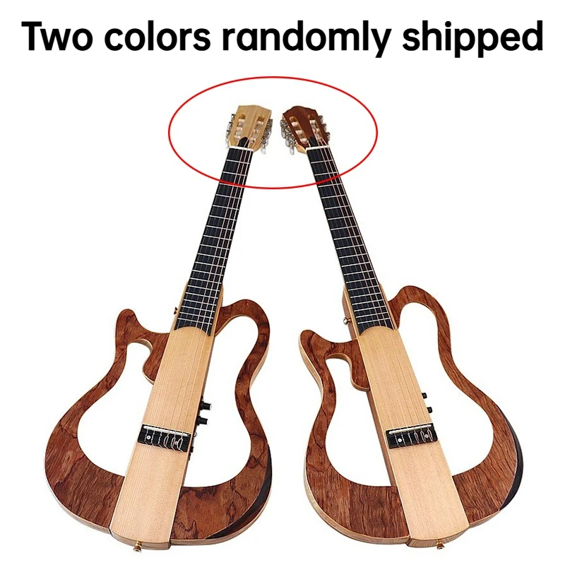 Left Hand Classical Guitar Foldable 39-inch Electroacoustic Guitars Detachable 6 String Travel Guitars 2 Styles Random Guitar