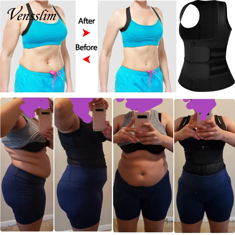 Women Waist Trainer Vest Body Shaper Neoprene Sauna Sweat Suit Slimming Sheath Workout Corset Top Shapewear Fitness Trimmer Belt