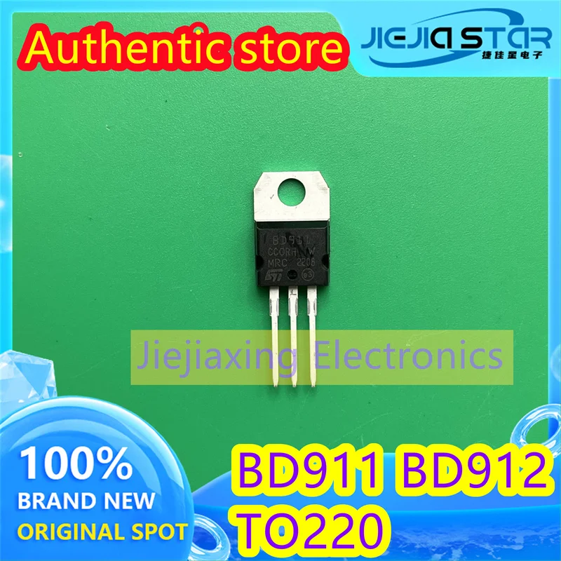 

(5/50pieces) BD911 BD912 15A 100V Darlington Bipolar Transistor Direct Plug TO-220 100% Brand New Original Authentic