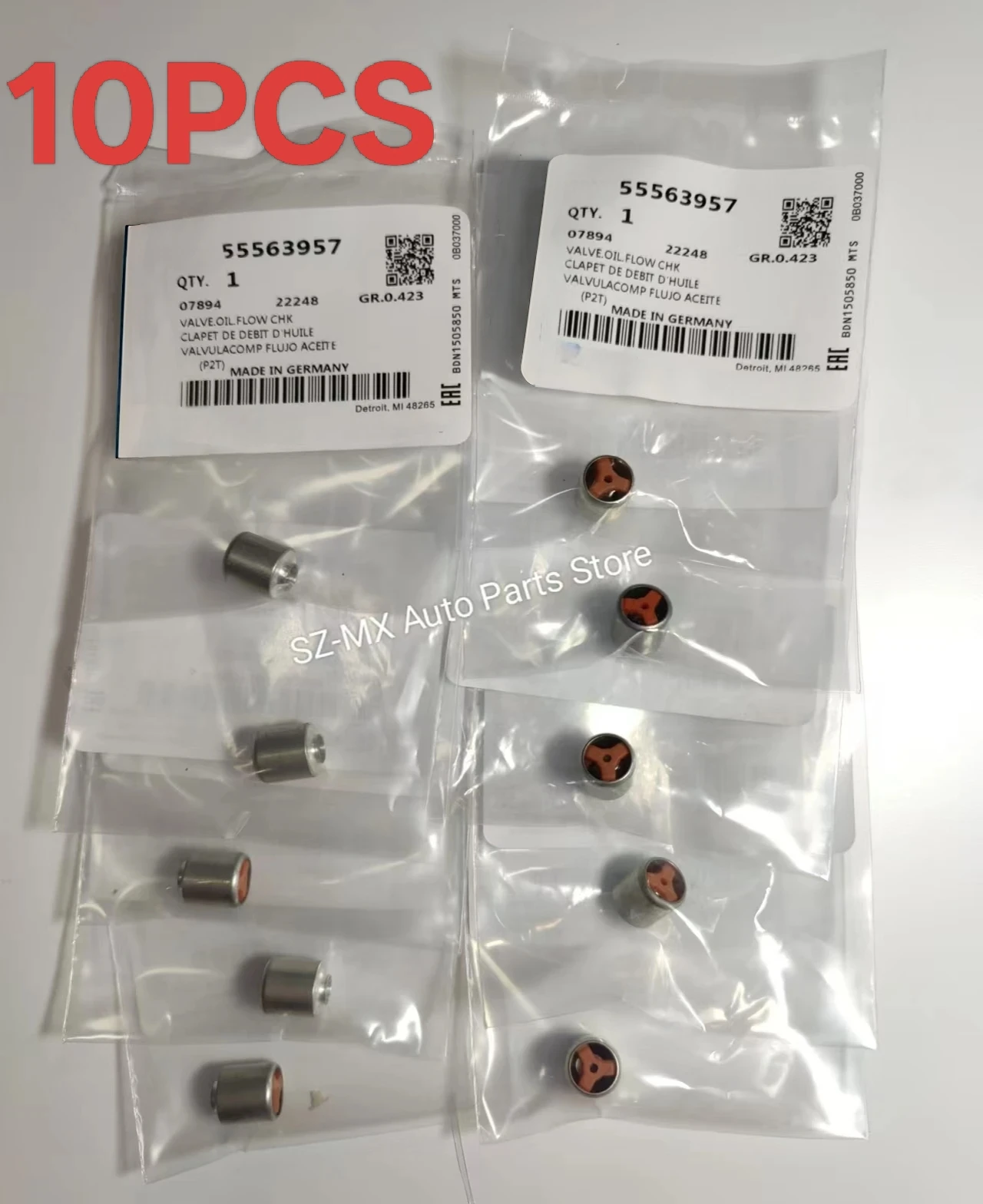 

10PCS Oil by-pass valve OEM# 55563957 Oil check valve Oil Flow One-Way Valve For Chevrolet cruze 1.6 1.8 Epica 1.8