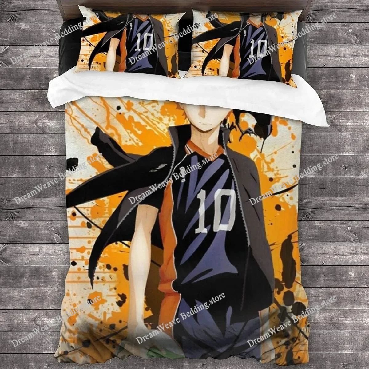 

Haikyuu Duvet Cover Volleyball Youth 3D Bokuto Manga Collage Printing Bedding Set Comforter Bed Youth Home Decor Girls Boys Gift