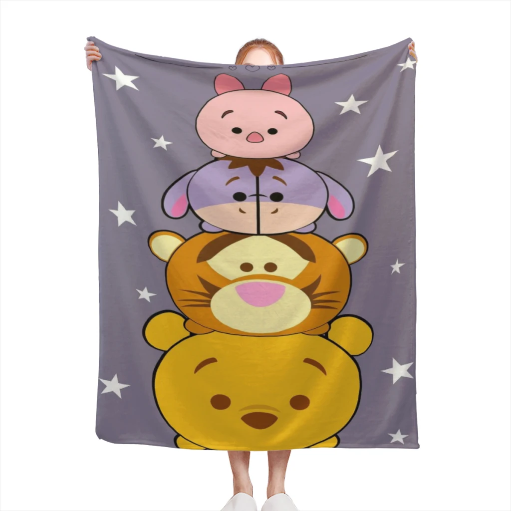 

Winnie The Pooh And The Wind Blows blankets Warm Flange blankets Soft and comfortable blanket picnic blanket