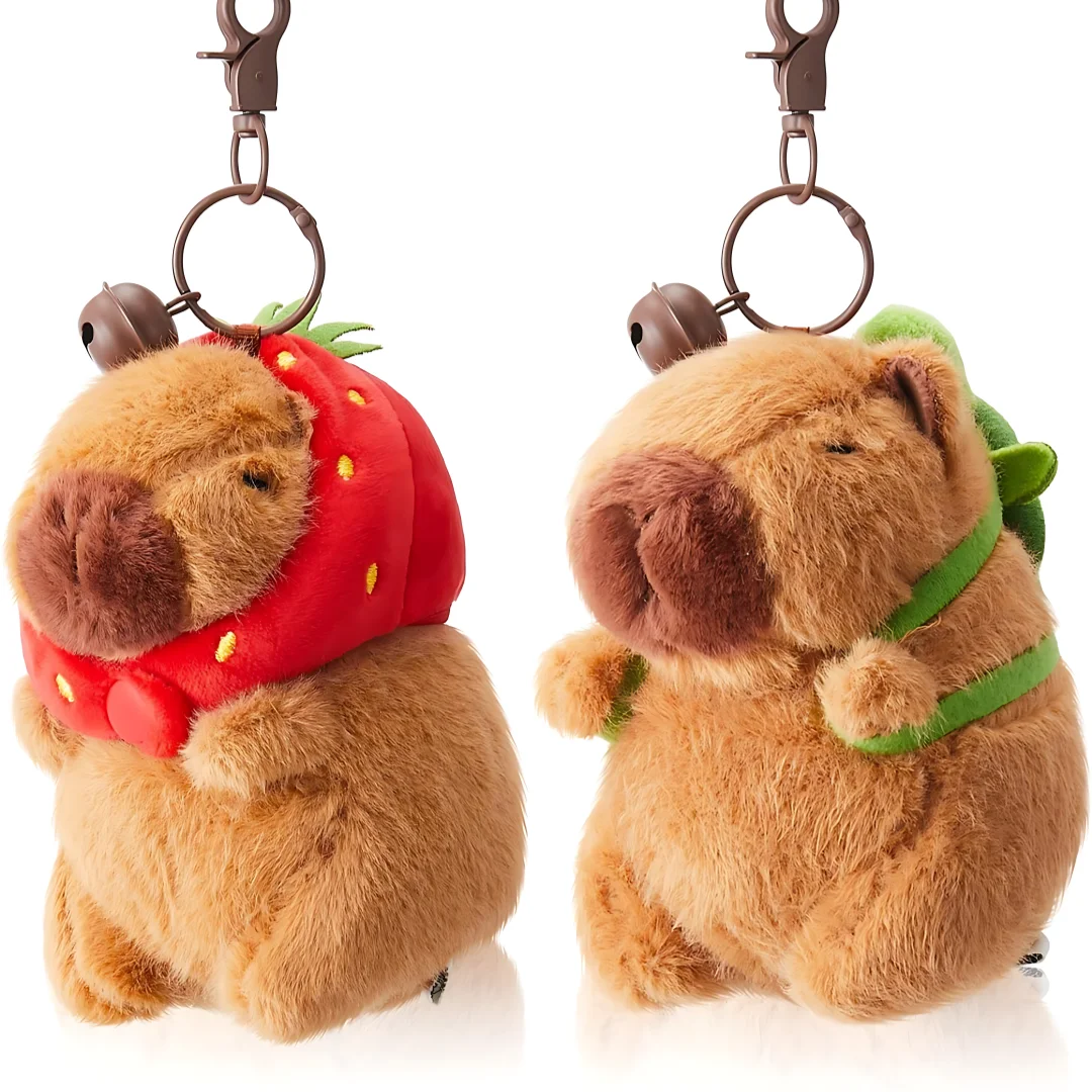 Porte-clés de dessin animé Capybara mignon, jouet en peluche, sac de beurre, ornements de confrontation, Kapila, ornements de bureau, pendentif de voiture