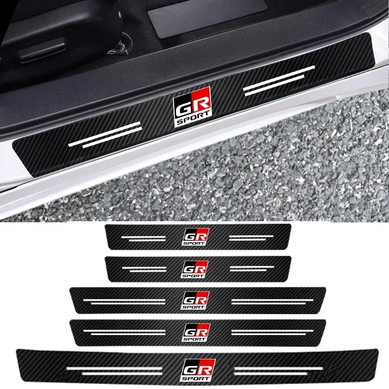 Car Rear Trunk Bumper Film Decals Door Sill Protector Sticker for Toyota GR Sport Gazoo Racing Corolla Camry RAV4 Aqua Yaris CHR