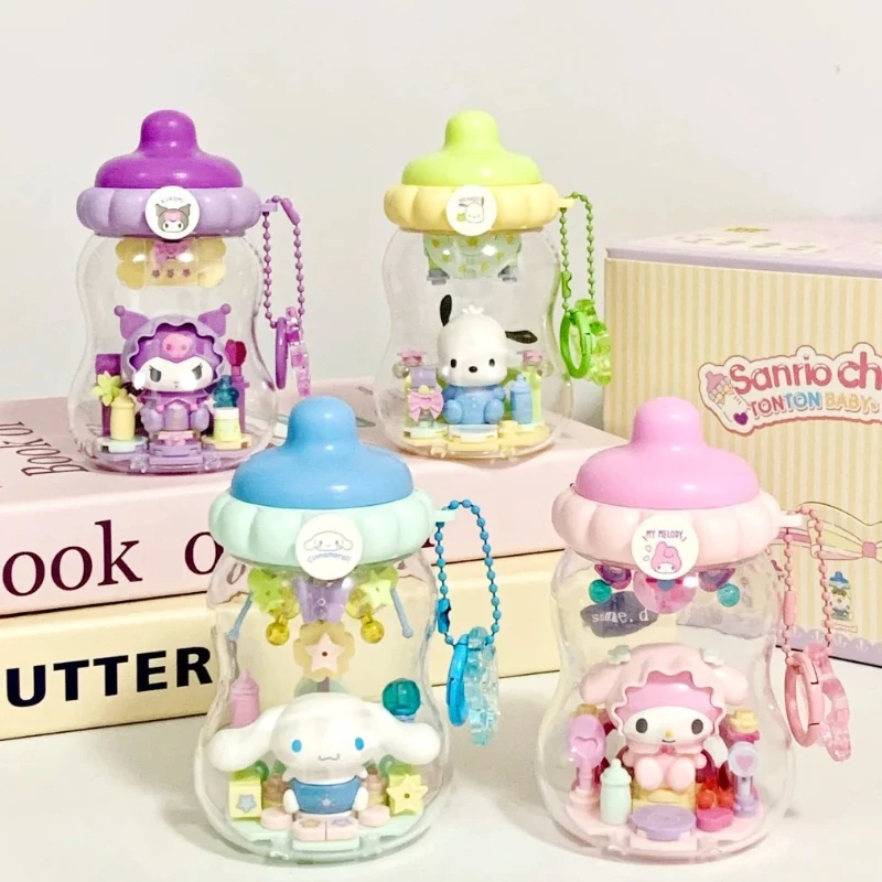 

Sanrio Ton Ton Baby Bottle Series слепая коробка Kuromi My Melody Cinnamoroll Pochacco модель настольное украшение милый кулон подарки для детей