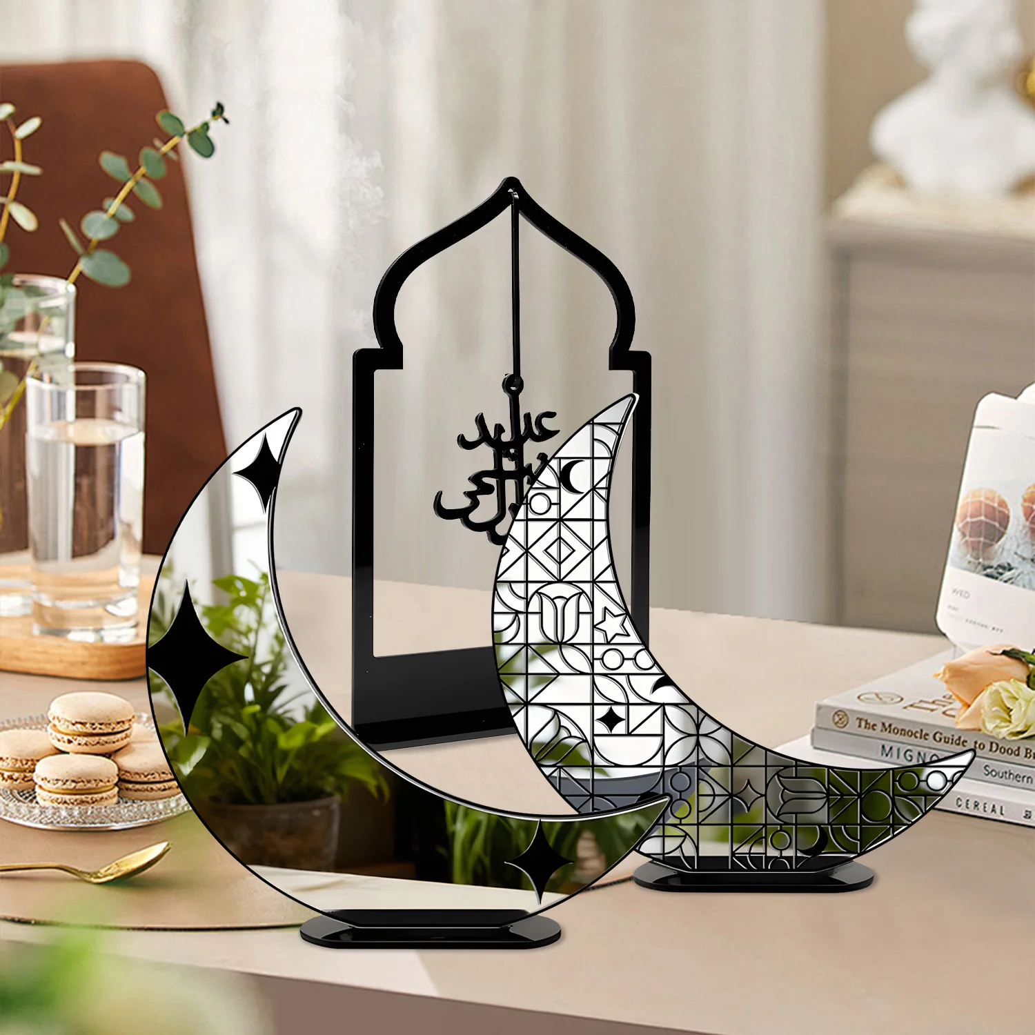 عيد القمر زخرفة حزب الديكور الاكريليك عيد مبارك القمر ستار فانوس رمضان ديكور 2026 عيد حزب زخرفة للمنزل هدية