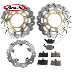 Arashi 1 Set CNC Front Rear Brake Disc Rotor Brake Pads For SUZUKI GSF BANDIT 650 NO ABS 2007 2008 2009 2010 2011 2012 / GSF650