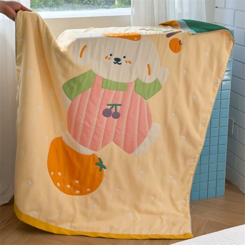New Class A ten-layer yarn cotton puff quilt summer bath towel machine washable thin quilt nap blanket