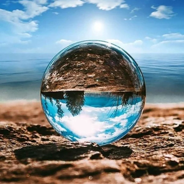 40 مللي متر كرة كريستال زجاجية شفافة كرة شفاء التصوير الدعائم الهدايا HY