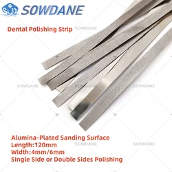 Tira de polimento dental da vara do metal único/lado dobro de materiais de clareamento do dentista da superfície de lixamento alumina-chapeado