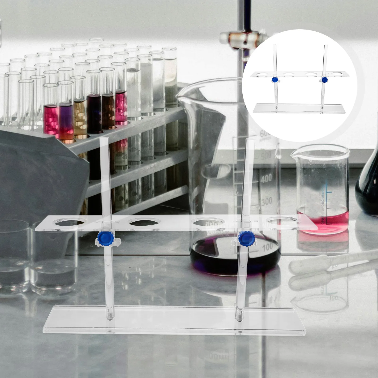 

Funnel Rack Experiment Holder Racks Adjustable Glass Stand Equipment