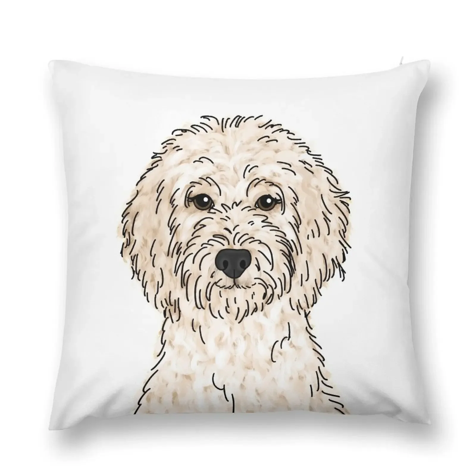 Cream Goldendoodle Throw Pillow Throw Pillow Covers Luxury Pillow Case pillowcase