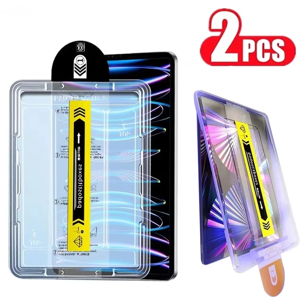 

2PCS Dust Free Easy Install Screen Protector For Samsung Galaxy Tab S6 Lite S10 FE A9 Plus S7 FE S8 Plus S9 FE Tempered Glass