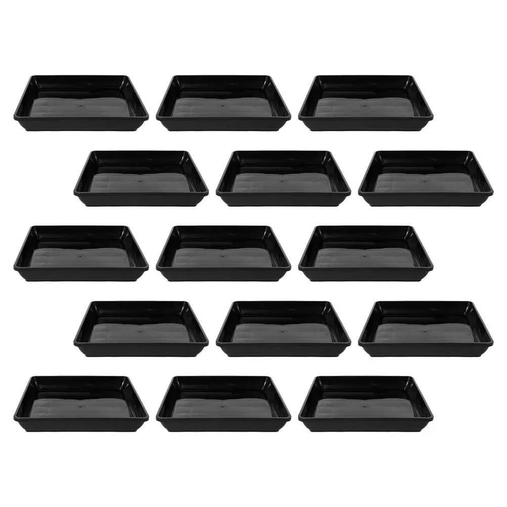 

15Pcs Plastic Flower Pot Trays Square Drainage Saucers for Indoor Outdoor Plants Water Resistant Planter Base Tray for Garden