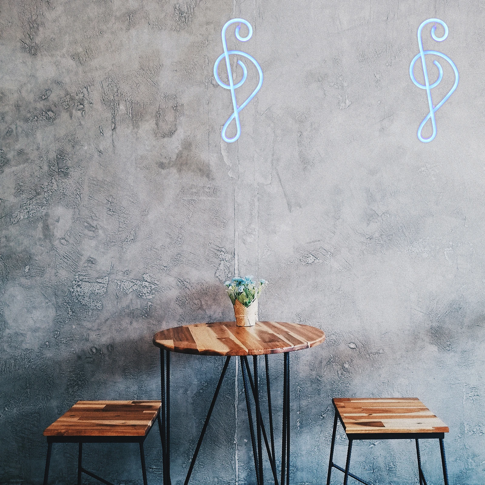 

Creative Music Note Neon Decorative LED Lamp Bedroom Bar Decor Warm Unique Shape Portable Night Light PVC Wall Light Home Party
