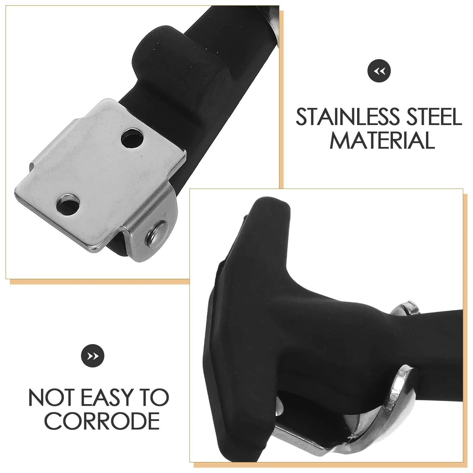 2 قطعة الفولاذ المقاوم للصدأ المطاط T-مقبض مزلاج امتصاص الصدمات قفل محرك السيارة لصندوق التبريد مقطورة غطاء المحرك خزانة دائم