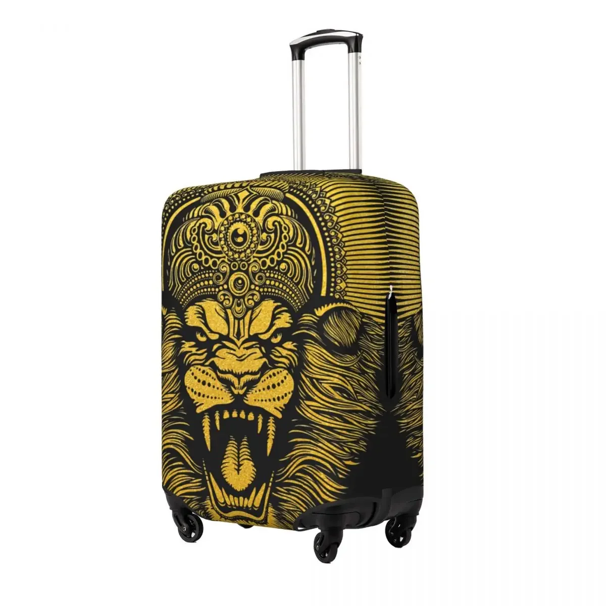 Narasimha In Gold Print Luggage Protective Dust Covers Elastic Waterproof 18-32inch Suitcase Cover Travel Accessories