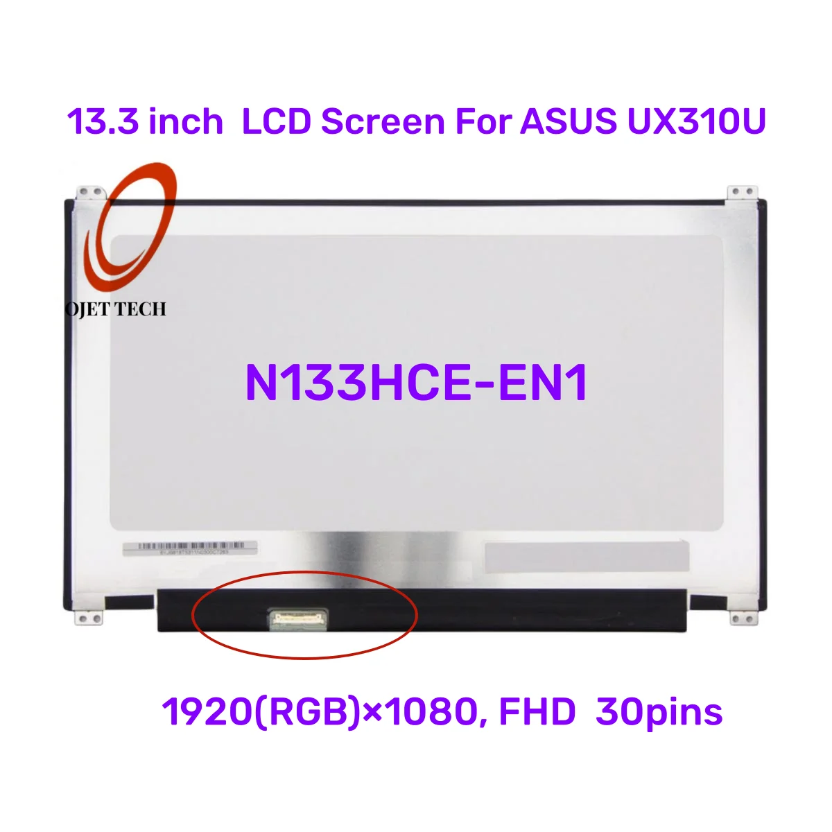 

N133HCE-EN1 13.3 inch 1920X1080 IPS FHD 30PINS EDP 72%NTSC 60HZ Matte LCD Screen For ASUS UX310U