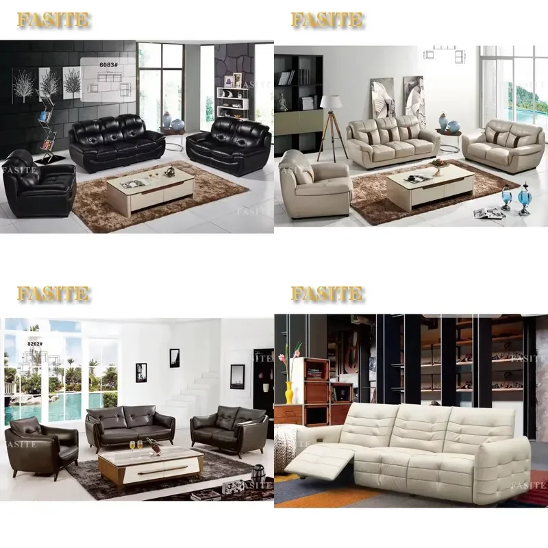 For American Style Multifunctional Luxury Sectional Sofa Set Modern Genuine Leather Living Room Furniture Lounge Comfortable