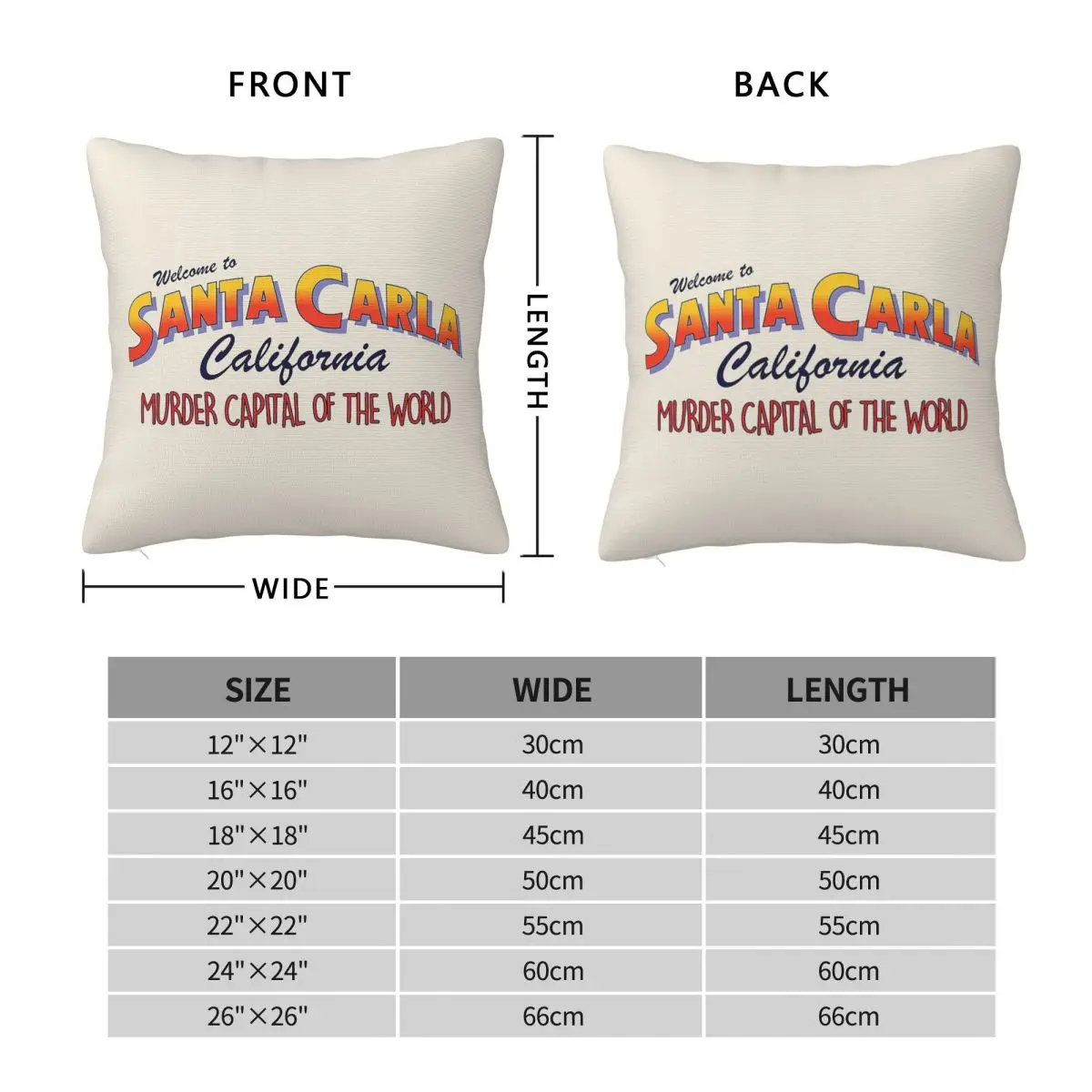 Lost Boys Welcome To Santa Carla Square Pillowcase Polyester Linen Velvet Pattern Throw Pillow Case Sofa Seater Cushion Cover