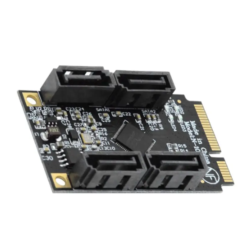 B04B-High-Speed SATA 3.0 Adapter Efficient Data Management: Mini Pcie To 4 Ports SATA 3.0 Adapter - Fast And Reliable