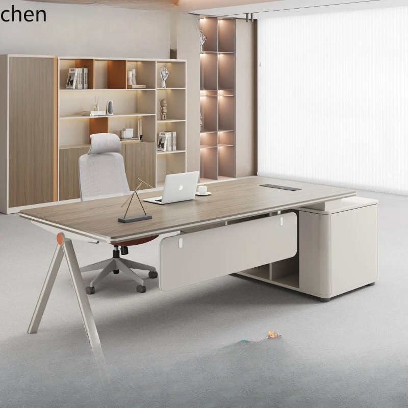 

LXC light luxury boss desk simple modern office supervisor office desk and chair combination computer desk