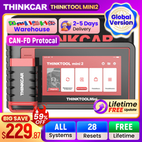 THINKCAR THINKTOOL MINI 2 CANFD Car Scanners Auto Diagnostic Tools Automotive Obd2 Scanner 28 Resets Full System Diagnosis Free