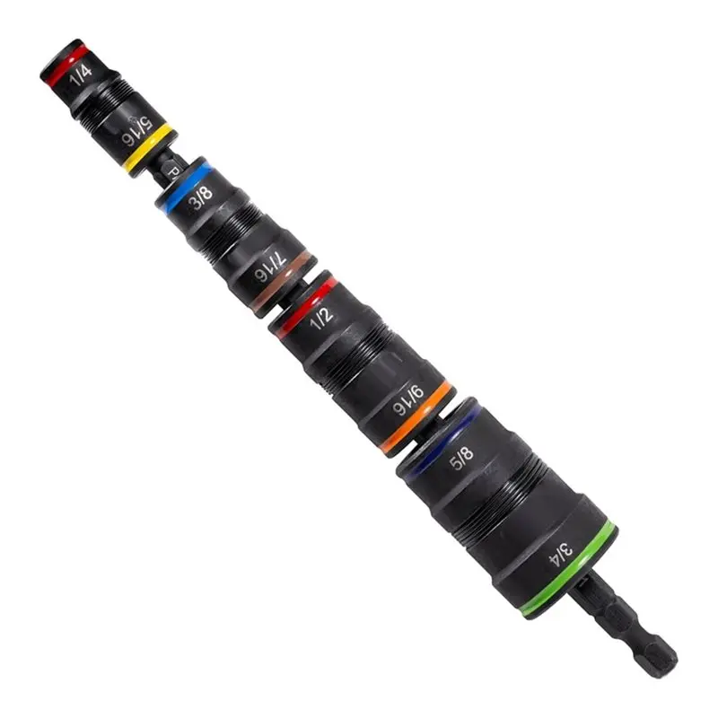 Hot Sale-32934 Impact Driver, 9-In-1 SAE Flip Socket Set, 6-1/2-Inch Shaft, 1/4 To 3/4-Inch Sizes