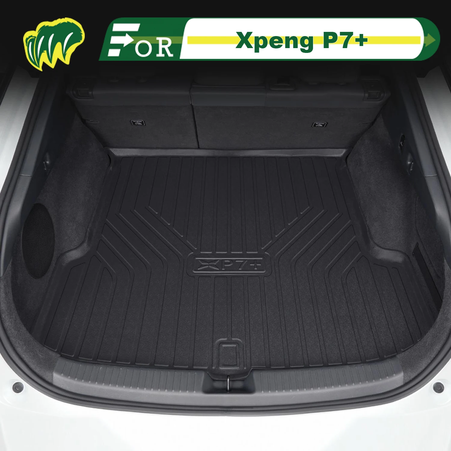 

For Xpeng P7+ 2024-2025 TPE Custom Fit Car Trunk Mat All Season Cargo Mat 3D Shaped Trunk Liner Trunk Protection Mat