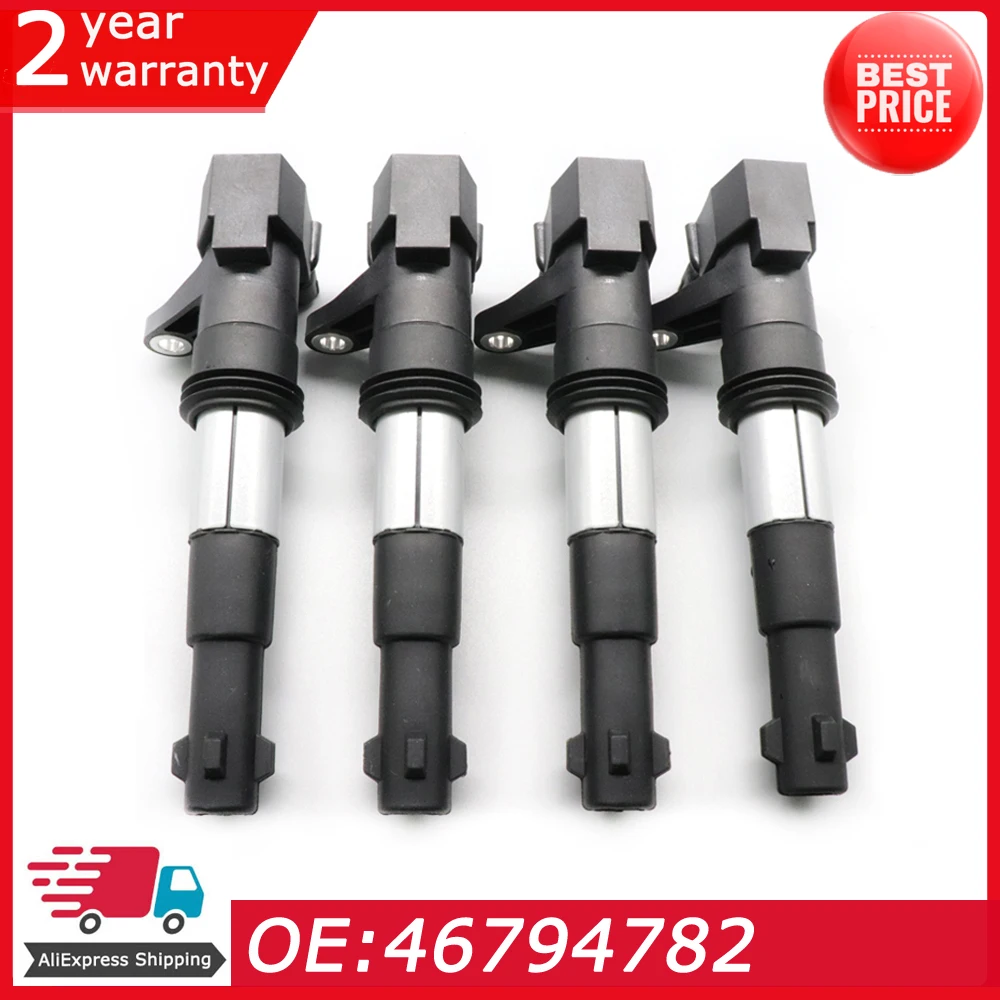 46794782 High Quality Ignition Coil Kit For ALFA ROMEO 156 159 GT GTV Spider 916C 916S 932 937 2.0L JTS 0221604103