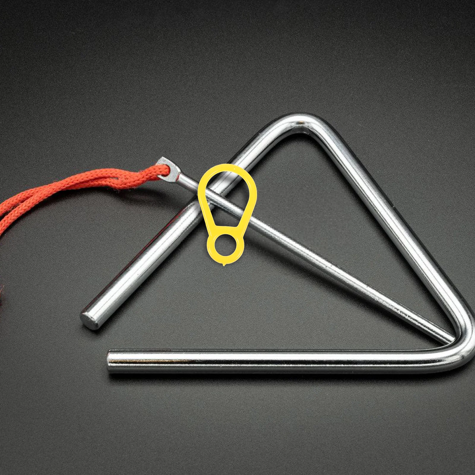 

20 Sets Triangle Bell Plastic Accessories Hand Percussion Music Instruments Steel Musical Rings Striker End Caps