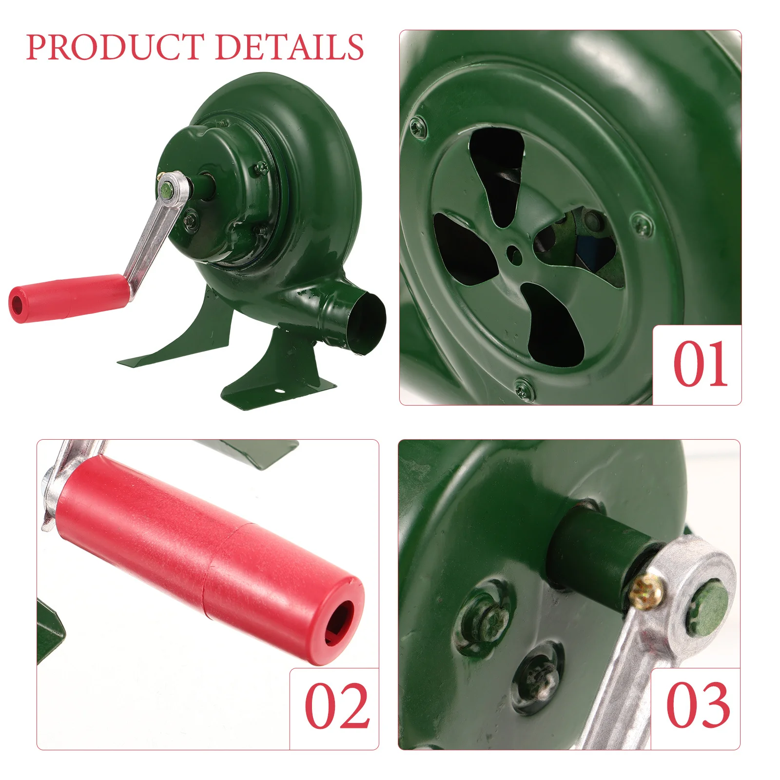 منفاخ كرنك اليد 200 وات مروحة شواء محمولة مدفأة يدوية مروحة حديدية قوية للتخييم والنزهات أدوات خارجية سهلة الحمل