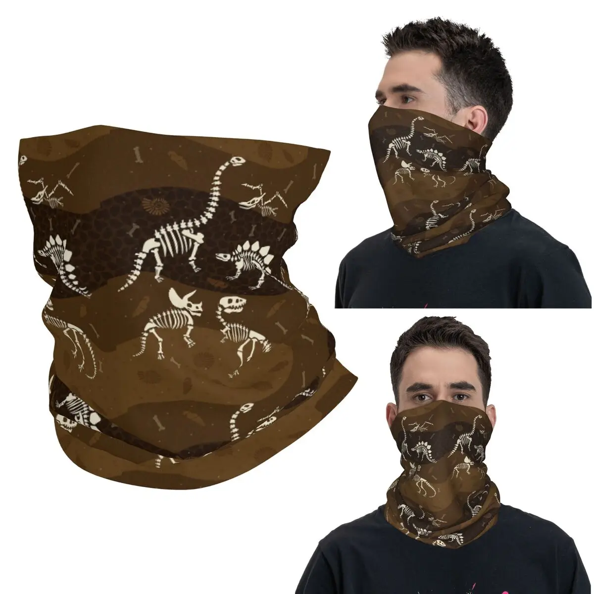 

Бандана с рисунком окаменелости динозавра, маска на шею, шарф, многофункциональная маска для лица для мужчин, женщин, взрослых