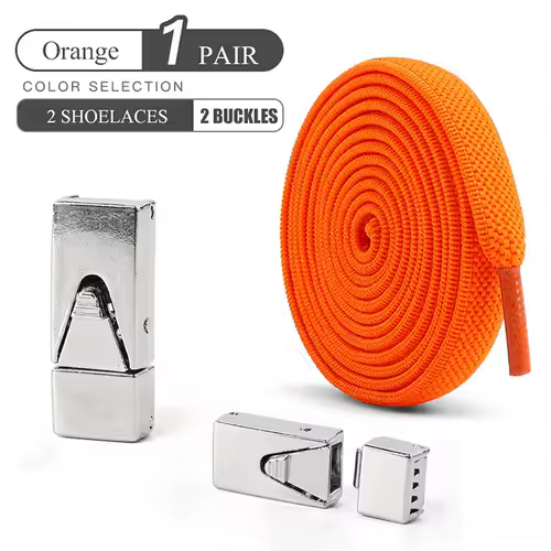 1 Pair No Tie Shoe Laces Press Lock Shoelaces Without Ties Elastic Laces Sneaker Kids Adult Widened Flat Shoelace for Shoes - Image 16