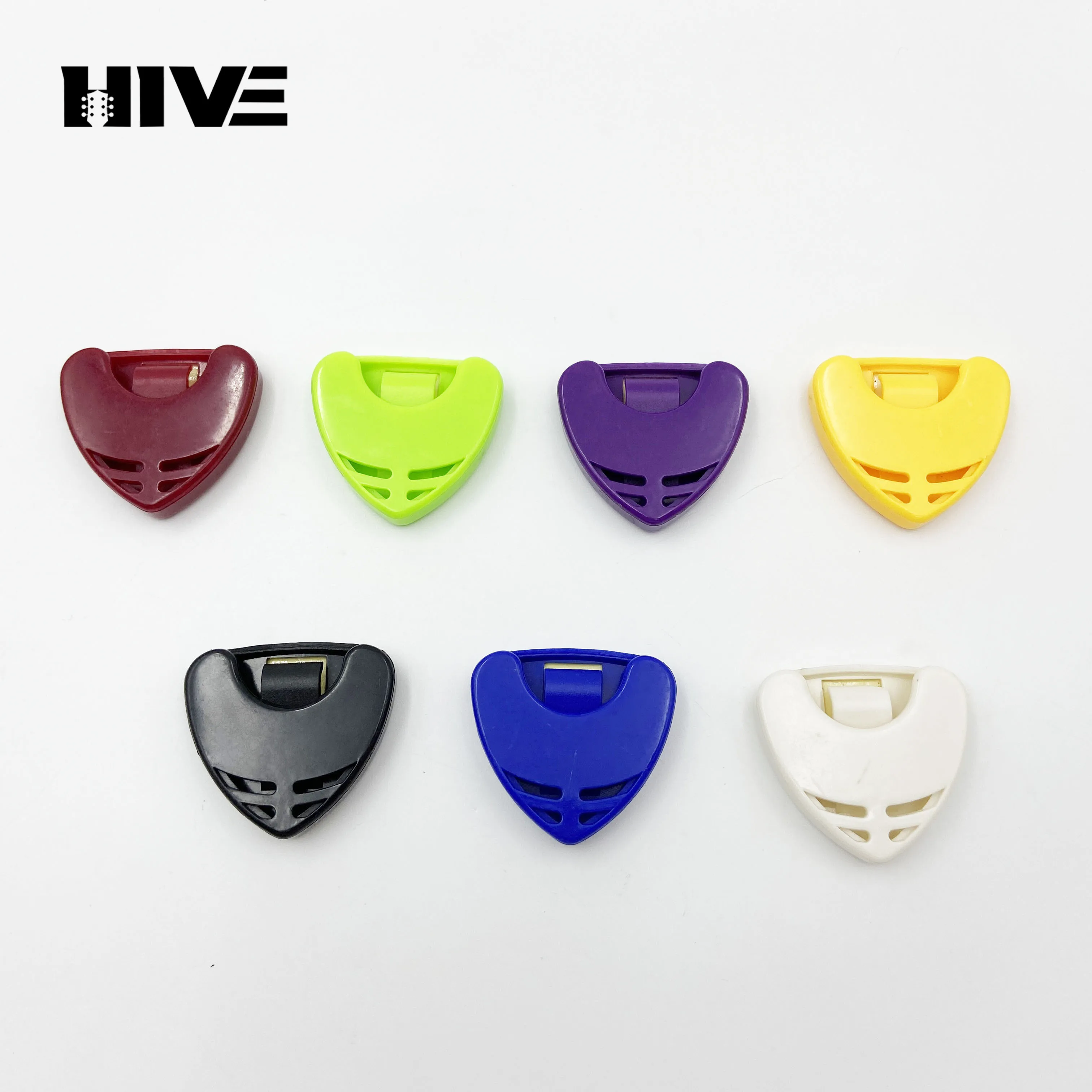 Color Guitar Pick Box Heart-Shaped Pick Holder large Triangular Guitar Pick Box Guitar Accessories