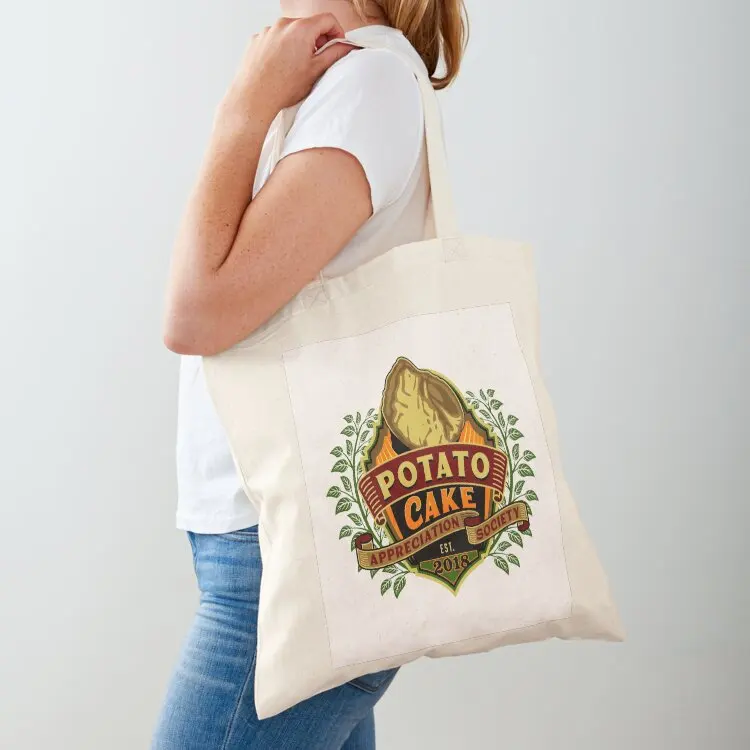 Sac fourre-tout officiel du Potato Cake Appreciation Society, sac de courses portable, sac à bandoulière en toile