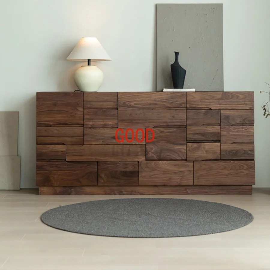 

Nordic Modern North American Black Walnut Nine Bucket Cabinet