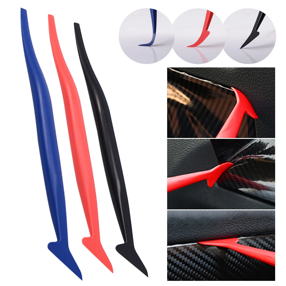 Envoltura de vinilo para coche, juego de raspadores de borde magnético, pegatina de carbono de plástico, Kit de herramientas de tinte de ventana,