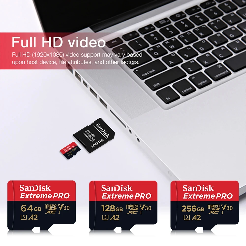 SanDisk Universal A2 TF Card, U3 V30 C10, 200MB/s ultra-high-speed Micro SD card, capacities from 32GB to 512GB