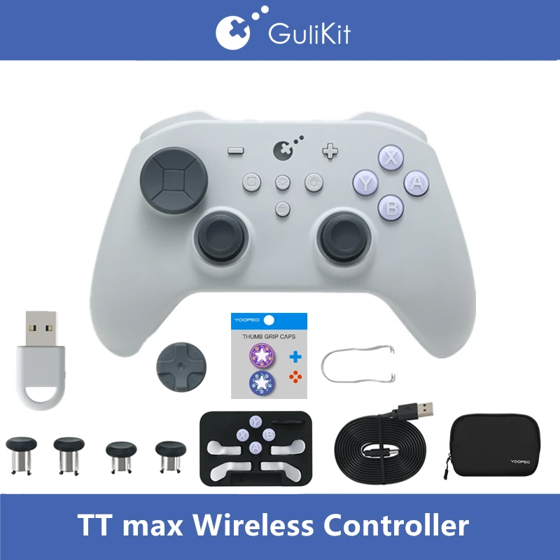 GuliKit gamepad TT max/PRO draadloze controller met TMR-joysticks en triggers Gamepad voor Windows /Nintendo Switch Android iOS