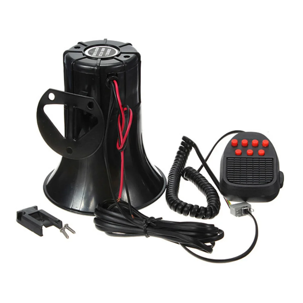

12V 100W Car Horn Loudspeaker Different Sounds Tone Motorcycle Loud Alarm for Emergency Security Vehicles
