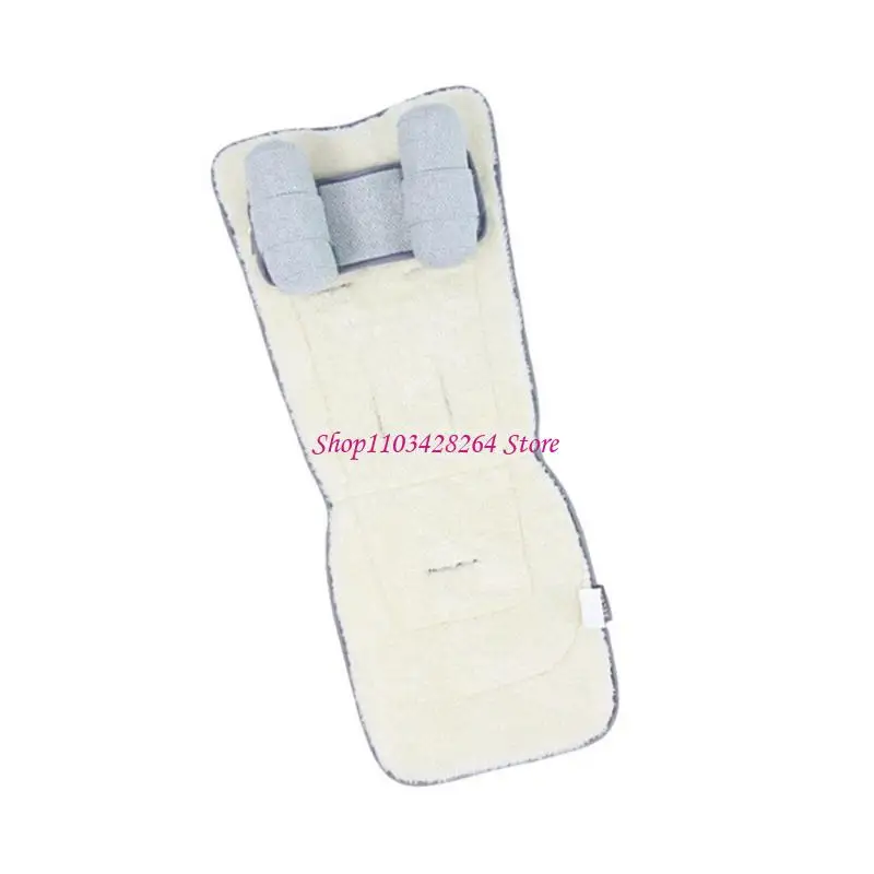 

Baby Carriage Pad 2 Sided Design Easy Installation Polyester Fabric Headrest Pad