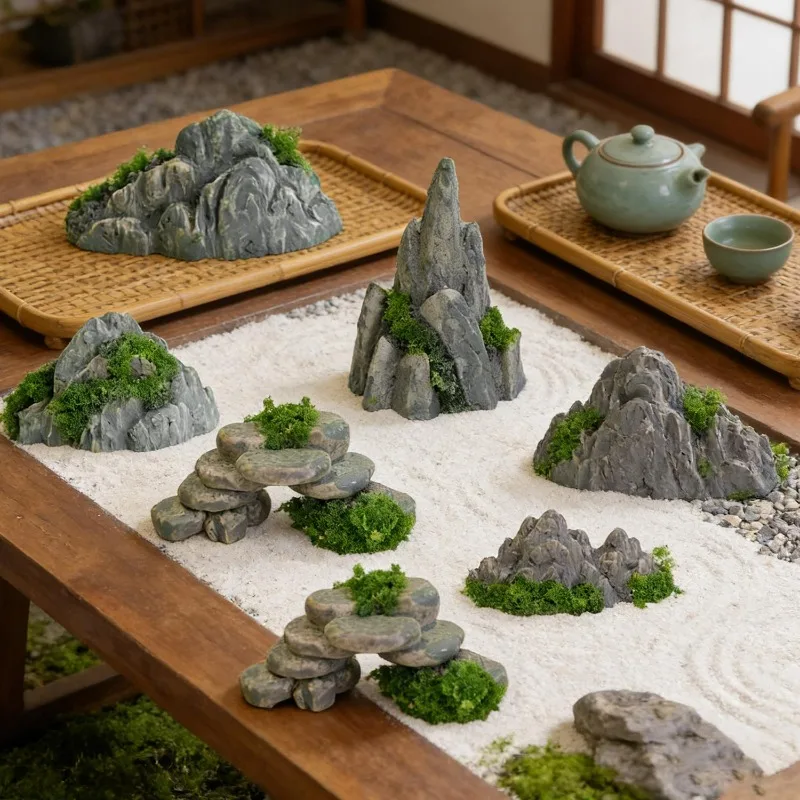 Simulation Mountain Miniature Fake Stone Artificial Hill Bonsai Ornaments Fairy Garden Accessories Home Decoration DIY Supplies