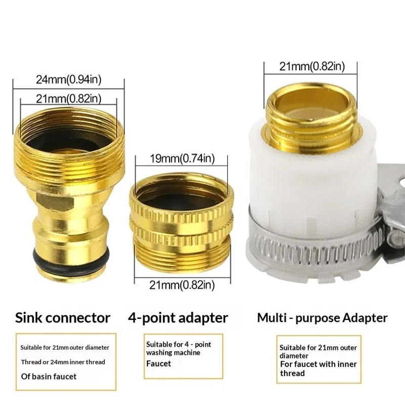 15-23mm Universal Hose Tap Adapters Faucet Tap Connector Garden Water Hose Pipe Fitting Faucet Adapter Watering Garden Tools