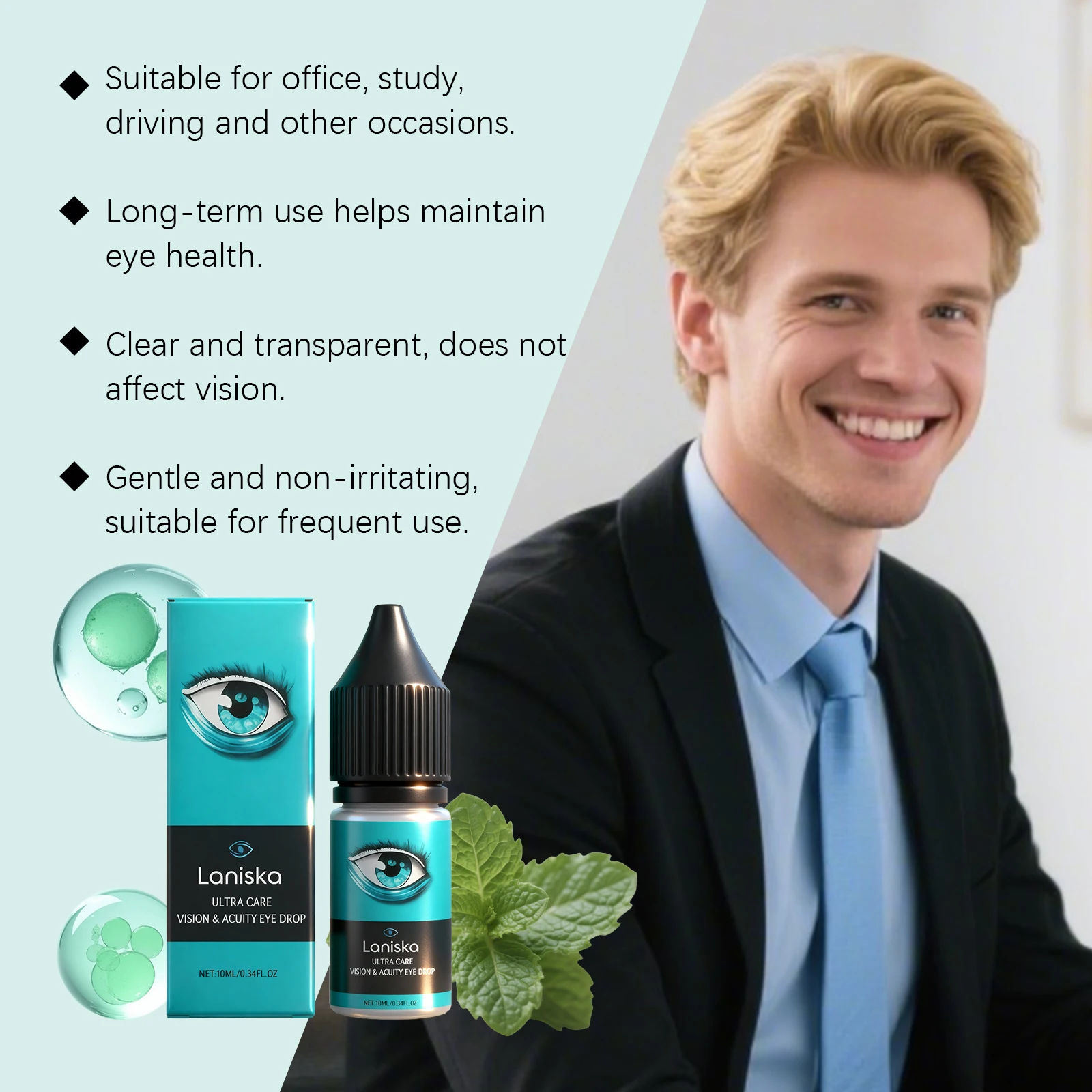 1/2/3pcs Presbiopia Ripristina Gocce per gli occhi Alleviare l'affaticamento degli occhi Prurito secco Rossore Migliorare la vista sfocata Visione Migliorare Gocce per gli occhi