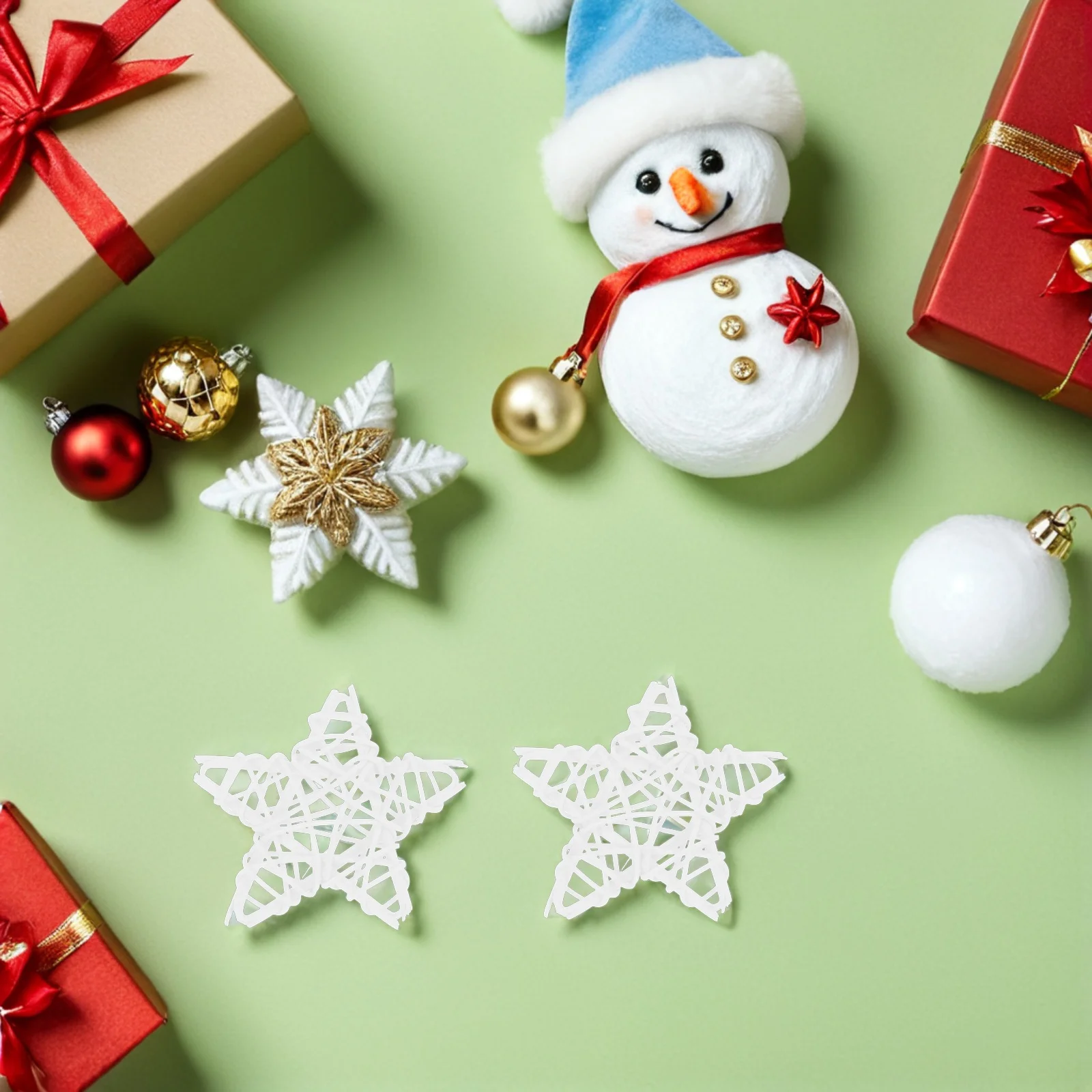 

30pcs 6Cm Stars For Diy Craft Home Wicker Star Shaped Ornament Decor Independence Day Ornaments Bowl Fillers Table Decoration